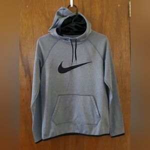 Nike Heather Gray Hoodie with Black Swoosh